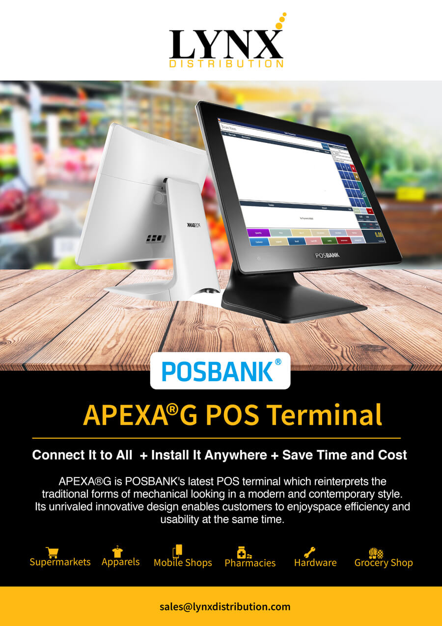 POSBANK Apexa G POS terminal brochure with features and specifications