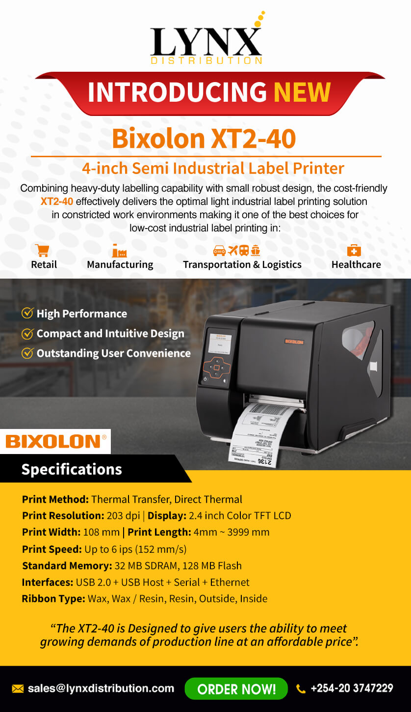 Bixolon XT2-40 Semi industrial label printer brochure with features and specifications